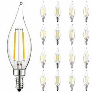 16x Luxrite 4W Vintage Candelabra LED Bulb Dimmable 3000K 400lm Soft White E12 - Picture 1 of 7