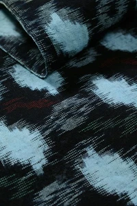 Japanese Fabric Cotton Vintage Kimono Antique Indigo Blue KASURI 78.3"/KID13/110 - Picture 1 of 10