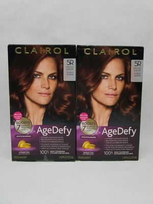 Clairol 5R Medium Auburn Age Defy Gray Coverage Permanent Hair Color 2 Pack Lot - Image 1 of 4