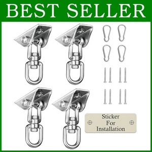 Edelstahl Schaukel Kleiderbügel 1000 Pfund Kapazität 2er Pack - Bild 1 von 9