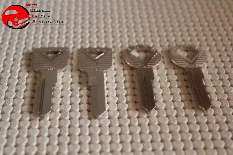 Thunderbird Fairlane Galaxie Vintage Ford Key Blanks Ignition Door Trunk Keys 4 - Image 1 of 1