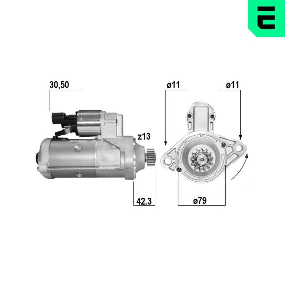 ERA Motorino di Avviamento Starter 221135A 12V per VW GOLF 8 Variant CG5 DB5 PASSAT B8 3G5 CB5 - Immagine 1 di 4