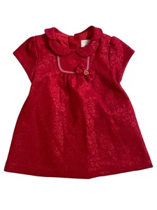Mayoral Baby Mädchen Kleid Neugeborene 5 kg rot Schleife strukturiert Samtoptik Urlaub Outfit - Bild 1 von 5