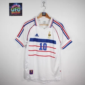 France 1998 Away Shirt Mens M White Soccer Football - Picture 1 of 13