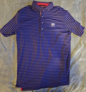 Grayson - Short Sleeve - Purple - Stripped - Chest Logo - Size M - Polo - Picture 1 of 4