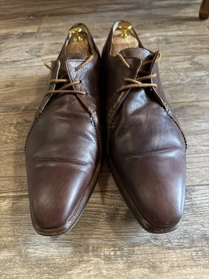 Oliver Sweeney Stanzio US10.5 HECHO EN ITALIA Hombre’s 3 Ojales Derby Muy Bueno Foto 1 de 4