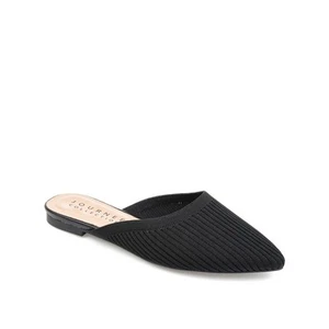 Journee Collection Womens Aniee Flat Slip On Slip-On Black Mules Shoes Sz 8.5 - Picture 1 of 10