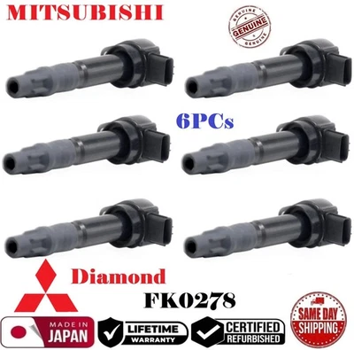 ✅GENUINE 6x Ignition Coils For 1994-2017 MITSUBISHI Eclipse Galant Lancer FK0278 - Image 1 of 2