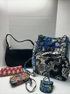 Vera Bradley Lote De 6 Carteras Mixtas Bolsa Maquillaje Chupete Patrones Mixtos - Imagen 1 de 19