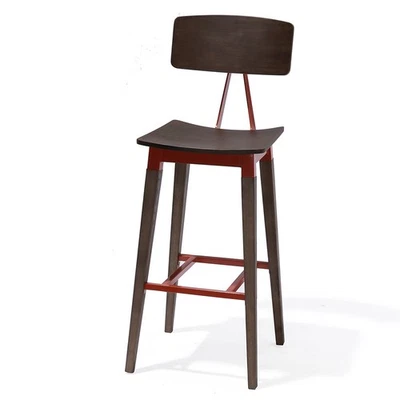 NEW! ABBOTT CONTEMPORARY WOOD/STEEL BARSTOOL - 30" SEAT HEIGHT BAR STOOL CHAIR - Image 1 of 4