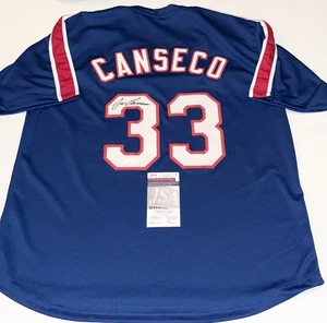 Jose Canseco signed Texas Rangers Custom jersey autographed JSA Witnessed COA - Picture 1 of 5