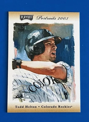 2003 Playoff Portraits Todd Helton Bronze Canvas Parallel Card #21; #d /100 - Image 1 of 2