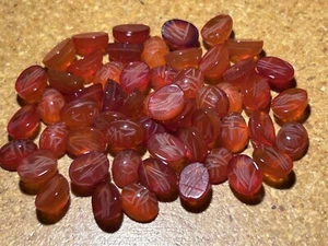 Vintage natürlicher AAA brasilianischer roter Karneelskarabäus 8x6 mm NOS Cabochon - Bild 1 von 5