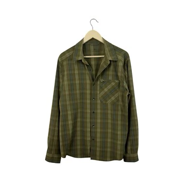 Royal Robbins Medium Button Front Shirt Green Long Sleeve Light Travel Mens - Image 1 of 4