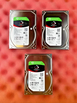 12TB 3x Seagate IronWolf Pro 4TB ST4000NE001 NAS - PERFECT 6mo WARRANTY - Image 1 of 4