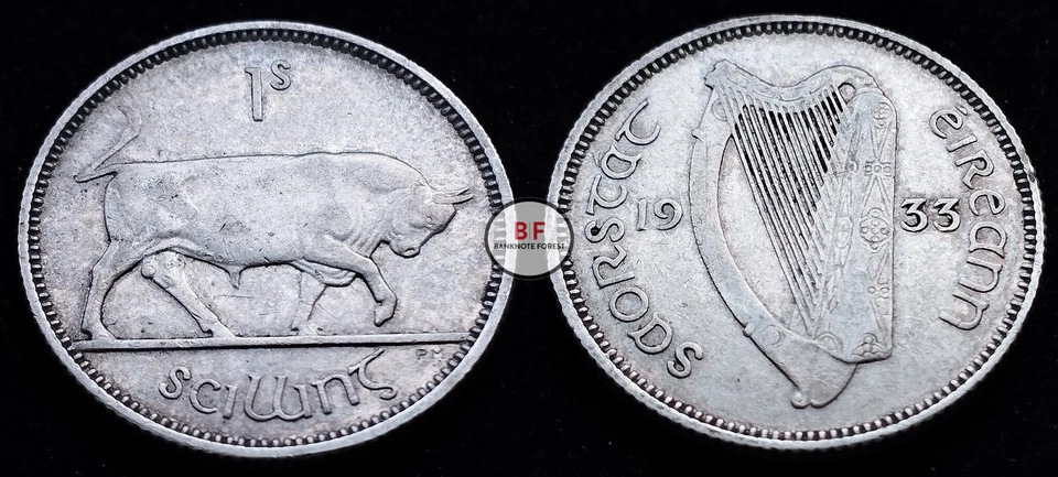 Ireland 1933 | Irish 1 Shilling | Bull | KM.6 - Image 1 of 1