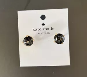 Kate Spade New York Gumdrop Stud Earrings Black/Diamond NWT - Picture 1 of 2