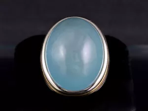 Riesiger Aquamarin Cabochon Ring ca. 55ct  37,5g 750/- GG/WG/RG - Bild 1 von 8