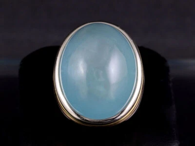 Riesiger Aquamarin Cabochon Ring ca. 55ct  37,5g 750/- GG/WG/RG - Bild 1 von 4