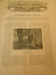 Les Industries rurales en Russie Gravure Article 1903 - Picture 1 of 2
