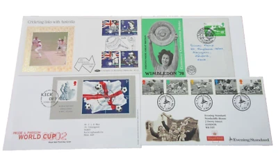 SPORTING STAMP COVERS X 4 - PLEASE SEE PHOTOS - Image 1 of 4