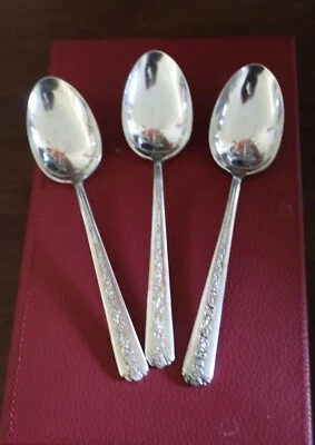 Lote de 3/79,5 g cubiertos de plata esterlina Rambler Rose 1937 Towle Foto 1 de 4