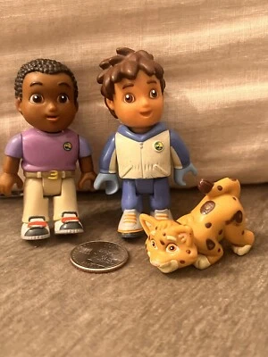 Dora The Explorer Diego Juma Jungle Baby Jaguar 3 Lot Mega Block Rare Toys HTF - Image 1 of 4