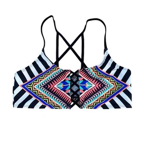 PINK by Victoria Secret Strappy Back Tankani Aztec Geometric Multicolor Sz Lg - Picture 1 of 5