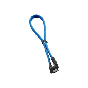 CableMod ModMesh Right Angle SATA 3 Cable - Light Blue - 30cm - Picture 1 of 2