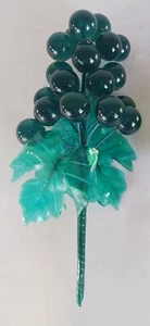 Vintage Lucite Grape Cluster With Leaves, 1960s - Picture 1 of 5