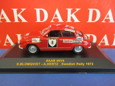 Die cast 1/43 Modellino Auto Saab 96V4 Rally Sweden 1972 S. Blomqvist H.B. - Immagine 1 di 4