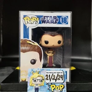 FUNKO POP! Bobble RARE Star Wars 18 Slave Leia (Blue Box 1st Release) [VAULTED] - Picture 1 of 7