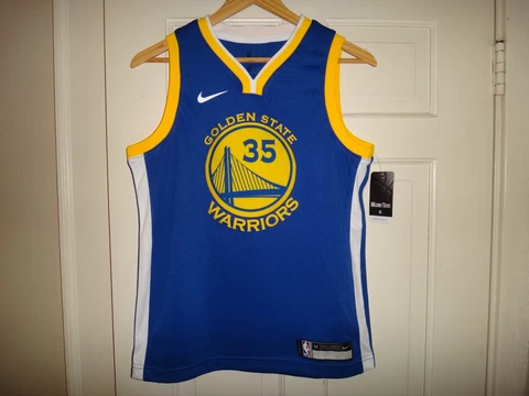 Youth M (10/12) Nike Kevin Durant GS Warriors Icon Edition Royal Swingman Jersey Cover