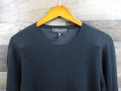 Rag & Bone Sweater Mens XL Black Wool Blend Lightweight Crewneck Pullover - Image 1 of 4