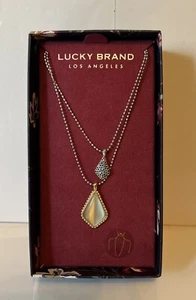 Lucky Brand 3 In 1 Semi Precious Accents  Necklace New In Box - Picture 1 of 7