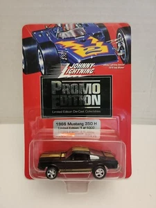 JOHNNY LIGHTNING PROMO EDITION 1966 MUSTANG 350H, BLACK W/GOLD STRIPES 1 of 5k - Picture 1 of 8
