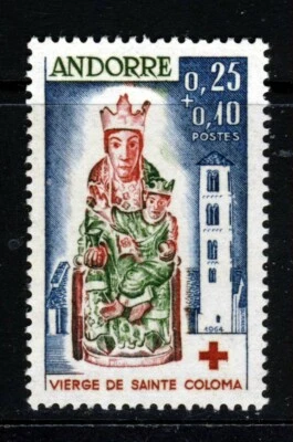 ANDORRA (French) 1964 25+10c. Red Cross Fund Issue SG F192 MNH - Image 1 of 2