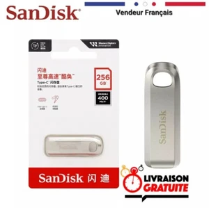 Clé USB 3.2 SanDisk CZ75 Grande Capacité 64Gb 128Gb 256Gb Haute Vitesse - Photo 1/12