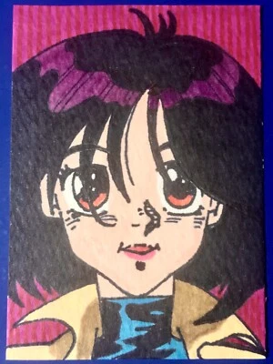 Alita Battle Angel Hand Made Sketch Card Signed By Artist.  Collectible Artwork. - Image 1 of 3