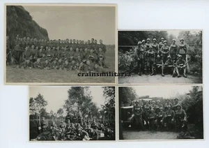 4x orig. Foto 20.ID Soldati I.R.76 Opel Blitz Camion in campo di addestramento truppe BERGEN - Foto 1 di 1