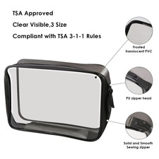 Multifunktionale Kosmetik Reißverschluss Durchsichtig Aufbewahrungstasche PVC