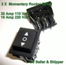 2 X DPDT 20 amp  momentary rocker switch ~ 6 PIN  Switch US SELLER & SHIPPER