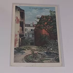 New Orleans LA-Louisiana Old Courtyard in French Quarters c1945 Vintage Postcard - Picture 1 of 2