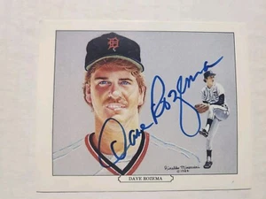 POSTAL DAVE ROZEMA 1984 AUTOGRAFIADA DE LA OLA DEL TIGRE DETROIT - Imagen 1 de 1