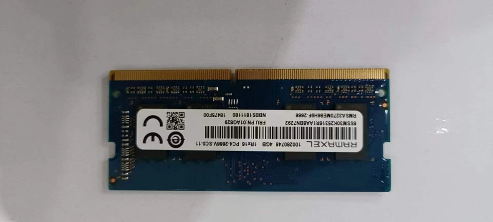 RAMAXEL 4GB 1RX16PC4-266V FOR NOTE BOOK RAM - Image 1 of 1
