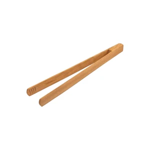 Bamboo Wood Wooden Food Toast Tongs Toaster Bread Sugar Tea Tong Ice Salad - Picture 1 of 1