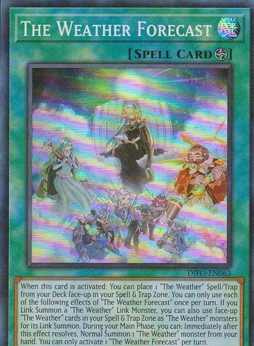 YUGIOH HOLO CARD 1 X THE WEATHER FORECAST DIFO-EN063 1ST EDITION | eBay