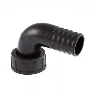 Hose Tail Adaptor  :  Female BSP x Elbow Hose  :  Polypropylene (PP) - Picture 1 of 8