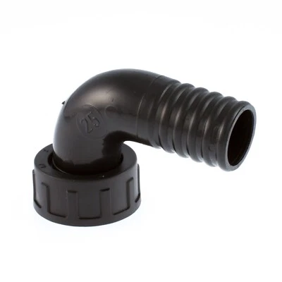 Hose Tail Adaptor : Female BSP x Elbow Hose : Polypropylene (PP)