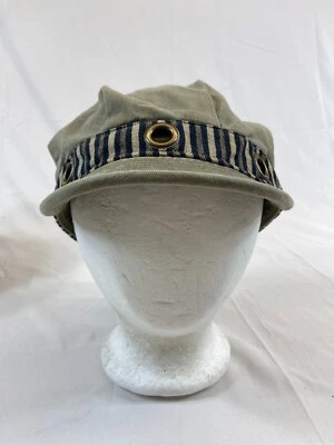 Mujer Ralph Lauren Cadete Sombrero Ajustado Gorra Verde Ojales Denim Suministro Talla Única Foto 1 de 4
